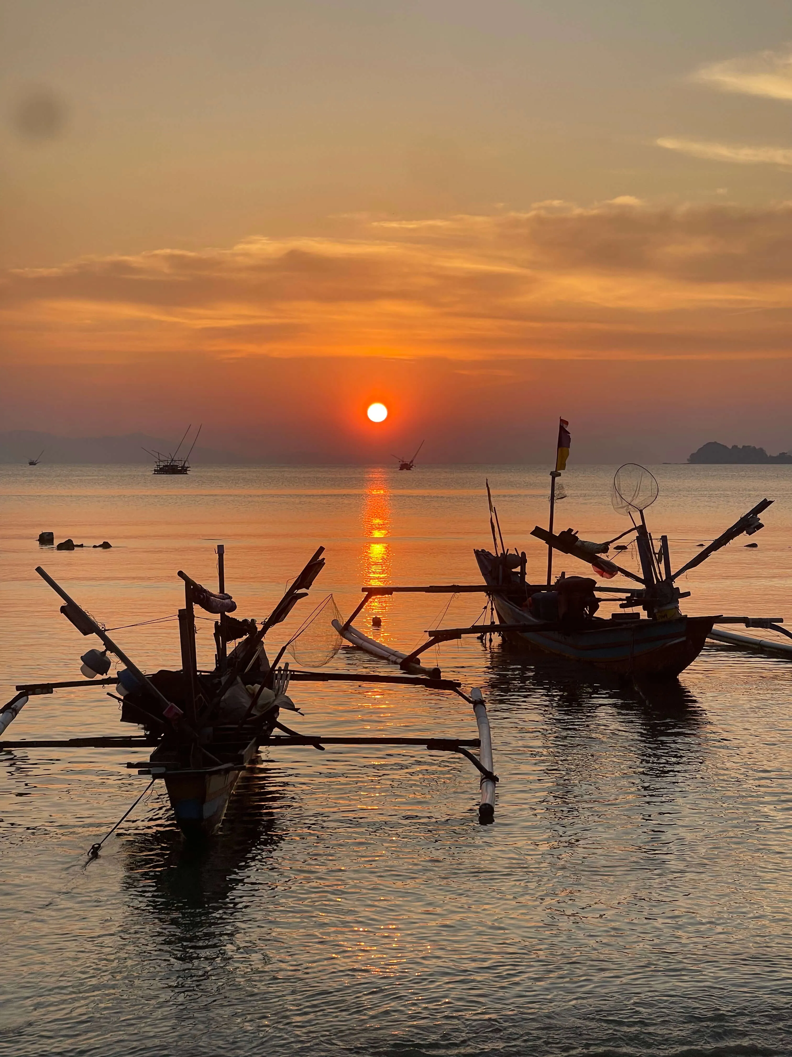 Traditional Boats Sunset